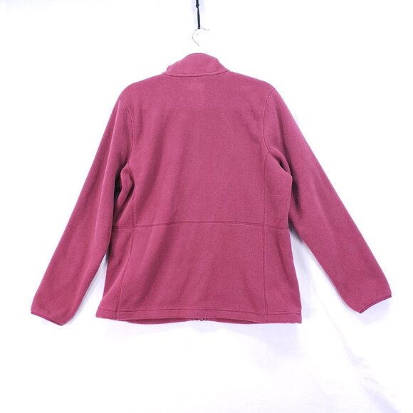L.L. Bean Burgundy Full Zip Activewear Preppy Fleece Sweater Jacket Size XL - Picture 12 of 16